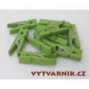 Kolíčky zelené 35 mm - 10 ks