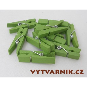 Kolíčky zelené 25 mm - 10 ks
