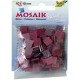 Mozaiková sklíčka třpytivá - růžová 10x10 mm