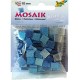 Mozaiková sklíčka třpytivá - modrá 10x10 mm